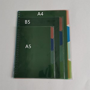 [Hot Item] Custom Divider Index A4 5 Tabs Transparent Plastic Dividers Color Index Tab