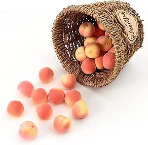 20PCS Mini Artificial Peach Fake Fruit Lifelike Peach for Home Kitchen Décor, Photo Props