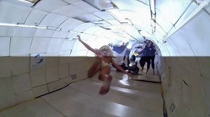 Kate Upton Gold Bikini Behind The Scenes Zero Gravity Video Shoot