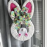 22 Inch Easter Bunny Wreath for Front Door Home and Garden Spring Rabbit Wreath Decor
