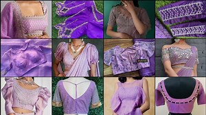 Purple color blouse designs new model blouse design blouse back neck design latest blouse design | Beautiful Trends
