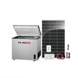 [Hot Item] 150L Solar Powered Freezer Kit Price in Nigeria AC DC 12V Commercial Cold Storage Solar Deep Fridge Chest Ice Cream Freezer