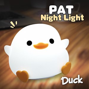 [Hot Item] Cute Duck Silicone Pat Light Induction Night Light LED Rechargeable Bedside Lamp