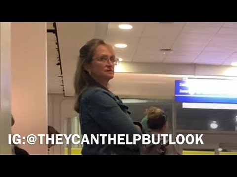 BULGE WATCHER: White GILF lusting at baggage claim can’t help but look at the bulge(Bulge Reaction)￼