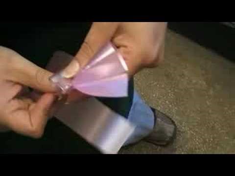 How to box pleat ribbon for funeral tributes