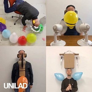 This guy has a serious problem with balloons... | UNILAD