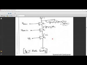 Microelectronic Circuits; Folded Cascode and BICMOS Cascode; Class 32 Part 1