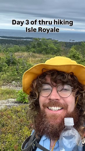 My last day thru hiking Isle Royale was an 18 mile day, definitely the toughest but the most rewarding! I was all on my lonesome cause my friends wanted to take the ferry, who can blame them, but I was walking on tippy top of the island basically the whole day with panoramic views! Got to climb a fire tower, found some blueberries and dangle my feet over some cliffs. All in all a 10/10 experience. The only hiccup was getting off the island we were gonna leave at 9am but couldn’t get off until 7p