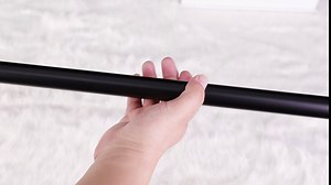 KNOBWELL Black Curtain Rods, Adjustable Curtain Rods 22-42, Single Window Rod Set for Curatin, Decorative Acrylic Curtain Rods, 1 Inch