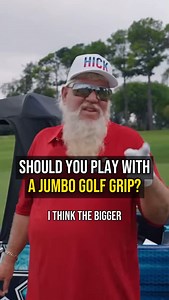 Golf Manual on Instagram: "Are jumbo grips the future of golf? ⛳️ 🤔 Or are they only for people with big hands? Grip size is an area few amateurs think of, but it can make a big difference to your game! So why would you use a jumbo grip? Generally, a larger grip will cause your hands and arms to rotate less through impact, which can lead to straighter shots. It’s harder to hit a hook with a jumbo grip, but much easier to slice so be careful. A larger grip also minimizes the need for excessive g