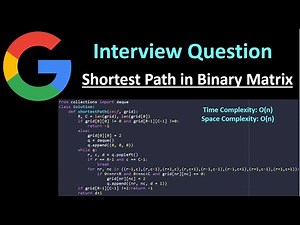Shortest Path in Binary Matrix - BFS - Python