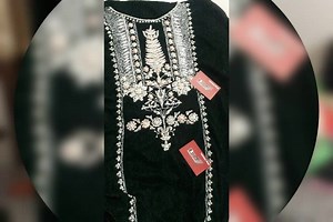 Velvet dress with karchupi work. 👚👚 | Zim boutique collection