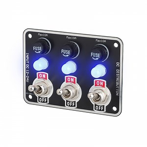 [Hot Item] Automotive Parts Supplier 12V-24V Waterproof 3 Toggle Bus Truck 12V Switch Panel