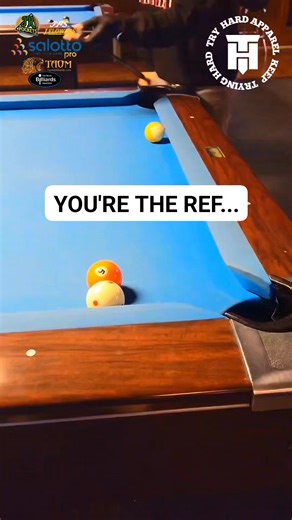 You're the Referee. Comment your ruling on this shot. #TryHard #KeepTryingHard #TryHardApparel #DuPree #ThePoolTryHard #SmallbusinessTx #entrepreneurlife #Clothingline #clothingapparel Thank you to my partners: #JFlowersPoolCuesandCases #Salatto #TaomBilliards #JRPocketsPoolHall #FortWorthBilliards | The Pool TRY Hard DuPree