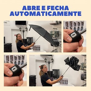 Proteja-se da chuva com o melhor guarda-chuva do mercado: o Guarda-Chuva Invertido Automático! O Guarda-Chuva Dobrável Invertido com LED é muito cómodo e prático devido ao seu sistema invertido com abertura e fecho automatico. Dispõe de uma luz LED no cabo e uma faixa refletora ideal para uma maior visibilidade e segurança noturna. Ao fechar este guarda-chuva, a superfície molhada fica no interior, o que evita em grande parte o escorrer da água, molhar a roupa, o carro, o chão, etc. ☑️ Multifunc