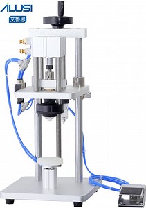 [Hot Item] Pneumatic Perfume Bottle Crimping Machine Capping Machine Lid Cap Locking Machine