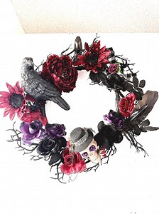 Scarecrow Skull Halloween Wreath - Etsy Canada