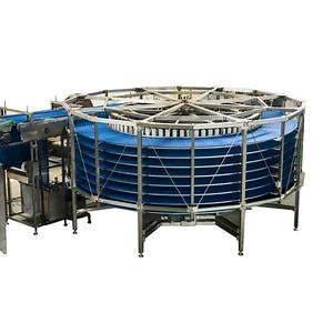 [Hot Item] Automatic Cake Bread Freezing Spiral Conveyor Food Cooling Frozen Pasta Conveyor Spiral Belt Freezer Machine