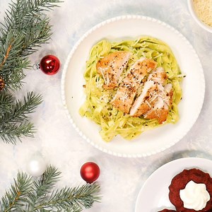 Turn-up the heat for the holidays! Fresh fettuccine pasta with a...