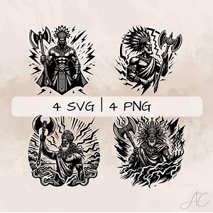 Shango SVG Bundle, God of Thunder PNG ,african God Clipart, Hand Drawn Shango Pictures for Print and Engraving - Etsy