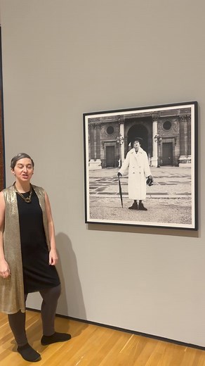 Marilyn Stafford: A Life in Photography features photos taken from fashion shoots, including this piece called Funny Bunny! “Funny Bunny”, Model in ready-to-wear, having fun at the end of the fashion shoot, Le Louvre, Paris Around 1950, printed later Courtesy of the Marilyn Stafford Collective | Akron Art Museum | Facebook