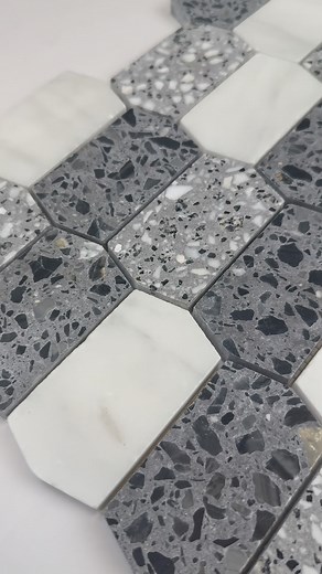 Elevate your space with the timeless charm of terrazzo. Which pattern speaks to you? #apollotile #tiles #tiledesign #homeimprovement #terrazzo #terrazzotiles #terrazzomosaic | Apollo Tile