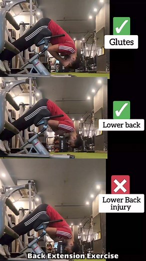 Back extension exercise mistake ❌️ #dietitian_clinic | Coach-Mo Youssef
