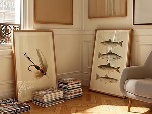 Retro Fly Fishing Prints Fishing Art Poster Set of 2 Fishing Wall Art Gift for Fisherman Outdoorsy Decor Angler Artwork Fishing Dad Gift - Etsy