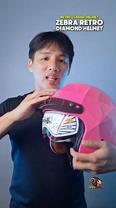 3.3K views · 21 reactions | Zebra Diamond Retro Helmet | MotoMouse | Facebook