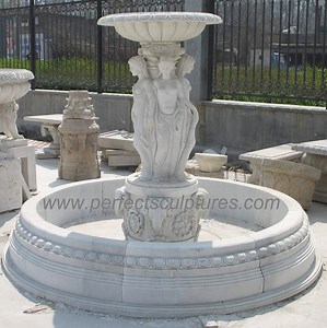 [Hot Item] Classic Garden Stone Marble Water Fountain with Four Beautiful Lady Sculpture (SY-F267)