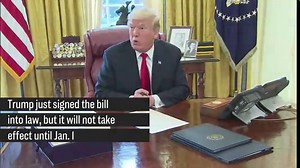 Trump claims companies are 'showering their workers with bonuses' following tax plan passage