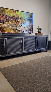 The Carnegie, a timeless classic built by hand in Houston TX. #hometheater #interiordesign #modernindustrialfurniture #steelfurniture #reelsviralfb | Modern Industrial Furniture