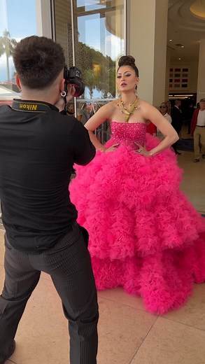 Indian actress, model, and superstar Urvashi Rautela behind the scenes photo shoot at the magnificent Martinez Hotel in Cannes. A virtual powerhouse of beauty and elegance she has starred in numerous Hindi blockbusters. Ms. Rautela rocked a stunning alligator necklace over a pink tulle dress. Just smashing! @urvashirautela @festivaldecannes @martinezhotel #urvashirautela #urvashirautelaforever #fashion #martinezhotel #festivaldecannes #cannesfilmfestival #cannes | Studio Mao