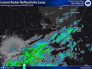***OUTDATED*** Here is the latest radar loop across the #FloridaKeys. Numerous showers are moving rapidly west southwestward ~35 mph. This is expected to continue for the next few hours. Key West has recently been dry but the rain is knocking on the doorstep again and expected to move within the next hour if it holds together. #flwx #KeyWest #MarathonFL #KeyLargo | US National Weather Service Key West Florida