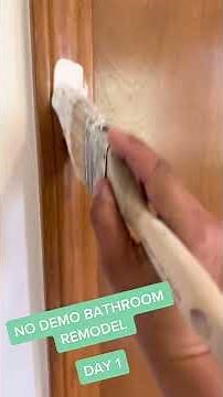 No demo reno journey: budget bathroom transformation #reno #diy