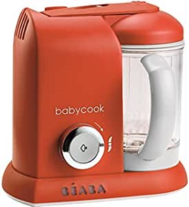 BEABA Babycook 4 in 1 Steam Cooker and Blender 4 5 cups Dishwasher Safe Paprika Paprika