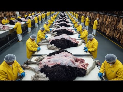 How Ostrich Leather Becomes Luxury Fashion | Inside the Ostrich Leather Factory (Full Process)