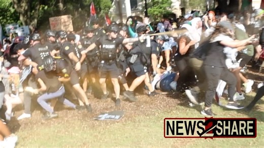Police clashed with pro-Palestine protesters Saturday afternoon at Lake Eola Park in Orlando, Florida. Officers deployed pepper spray against the crowd and made at least two arrests. Before the escalation, protesters had been warned not to use a megaphone by officers, and complied. Eventually, one activist began using a megaphone and was told to stop by others concerned about the prior warning. The officers pushed in despite the protesters' self-policing. One activist appeared to hit an officer 