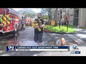 Crews put out apartment fire in Boca Raton