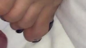 Sexy long toenails scratch my helmet and urethra
