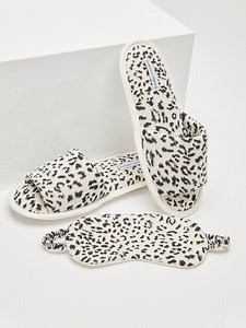 Buy DOROTHY PERKINS Women Leopard Print Room Slippers With Eyemask -  - Footwear for Women