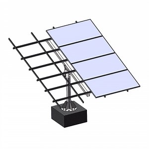 [Hot Item] Tilt Adjustable Single Pole Ground Mounting System Solar Panels Mounting Rack