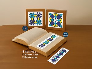 Moroccan Tile Cross Stitch Pattern, Geometric Bookmarks (PDF Pattern) - Etsy UK