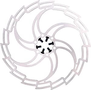 180mm Disc Brake Rotor LITEONE 180 mm mountain bike rotors 6 bolts Bike disk brake sets adapter for Most Bicycle, MTB, MTN, BMX (Stainless Steel, 1pcs)