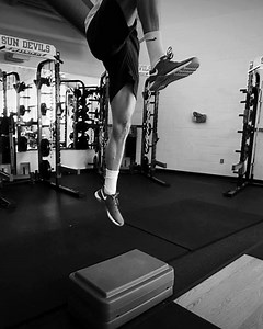 Peep these basic principles of power training beautifully executed by Air Force triple jumper @_j_reynolds. ⠀ The research shows that heavy lifting immediately followed by plyometrics is one of the most effective strategies for increasing your jumps. With this method, known as complex training, you will not only build strength but also teach your body to express strength in a powerful way. A few of my favorite ways to implement complex training for jump/land athletes are: ⠀ ▫️deadlift depth jump