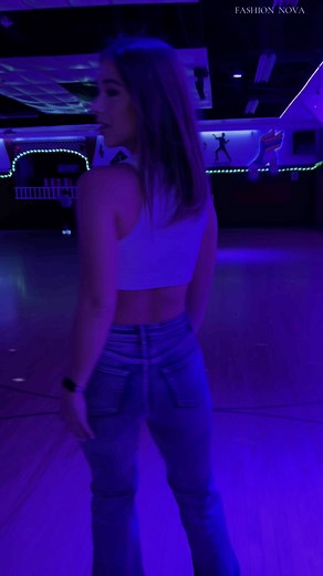 88K views · 5K reactions | 202.Wife beater with the denim @FashionNova Jackie Seamless Crop Top - White Locking In Stretch Straight Leg Jeans - Vintage Wash #rollerskating #skating #rnb #dance | Binnnaaa | Facebook
