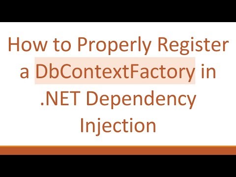 How to Properly Register a DbContextFactory in .NET Dependency Injection
