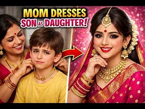 Mom Forced Her Son to Dress Like Girl on Holi | Boy to Girl Story| Mom Turned Her Son Into Daughter