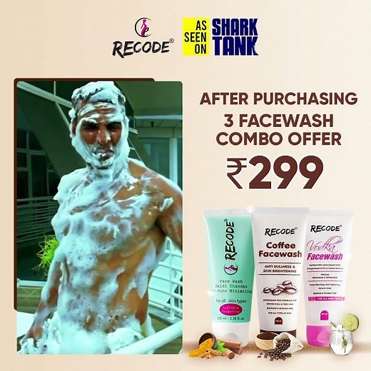 Face Wash Trio Combo Offer | Haldi Chandan Facewash | Coffee Facewash | Vodka Facewash | Recode