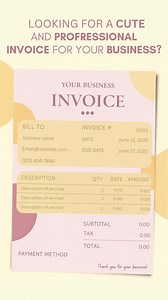 Modern Pastel Canva Invoice Template | Editable Small Business Receipt | Feminine PDF Download | Digital Invoice for Etsy, Services & More - Etsy UK